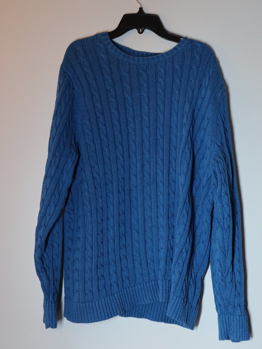 L.L. Bean Vintage 90s Teal Cable Knit Sweater